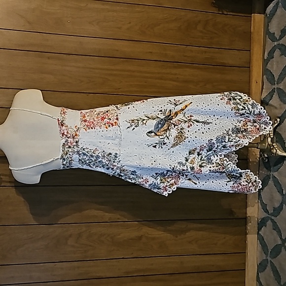 Farm Rio Delicate Forest Scarves Midi Dress - Picture 4 of 7